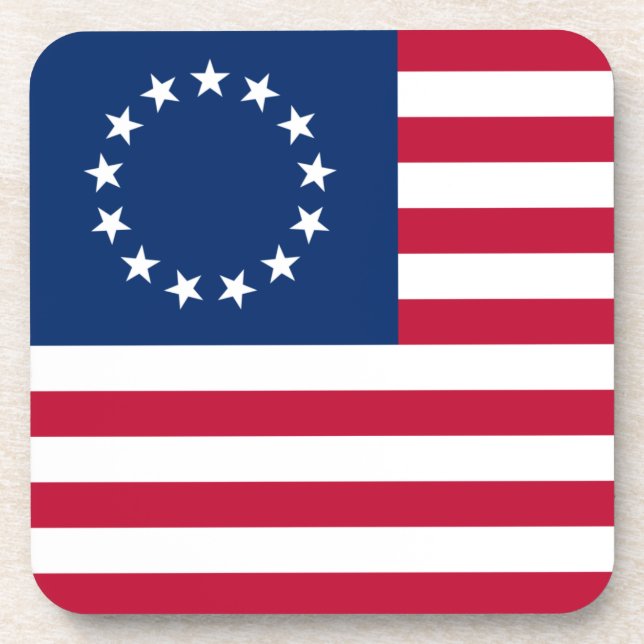 The Circle of Stars, American Flag by Betsy Ross Getränkeuntersetzer (Vorderseite)