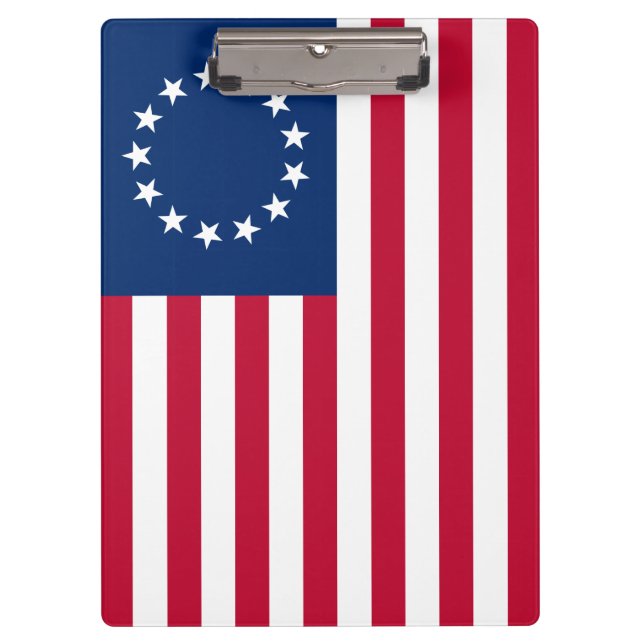 The Circle of Stars, American Flag by Betsy Ross Klemmbrett (Vorderseite)