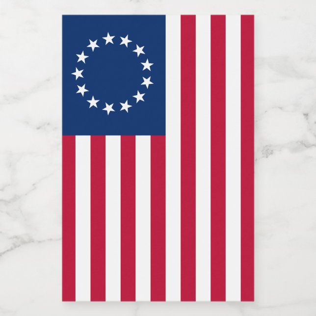 The Circle of Stars, American Flag by Betsy Ross Lebensmitteletikett (Einzelnes Label)