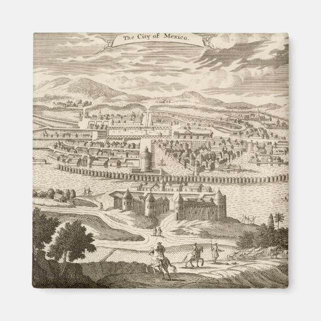The City of Mexico, 1723 Magnet (Vorne)