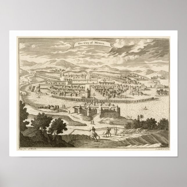 The City of Mexico, 1723 Poster (Vorne)