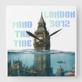 The City that time forgot Quadratische Wanduhr