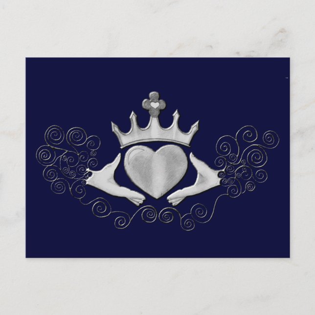 The Claddagh (Silver) Postkarte (Vorderseite)