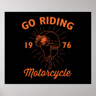 The Classic Motorbike Rider Poster