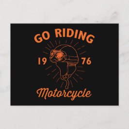 The Classic Motorbike Rider Postkarte