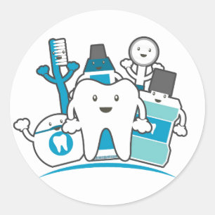 The Clean Teeth Gang Runder Aufkleber