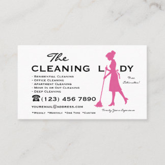 The Cleaning Lady House Reinigungsdienstleistungen Visitenkarte