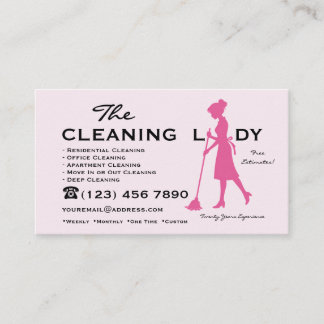 The Cleaning Lady House Reinigungsdienstleistungen Visitenkarte