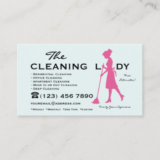 The Cleaning Lady House Reinigungsdienstleistungen Visitenkarte