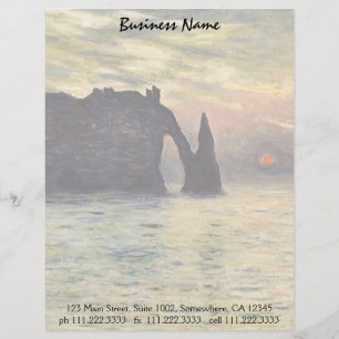 The Cliff Etretat, Sunset von Claude Monet Briefkopf