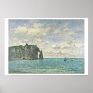 The Cliffs at Etretat, 1890 (oil on canvas) Poster