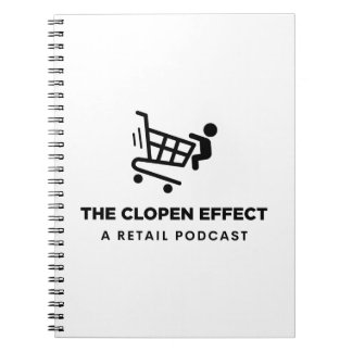 The Clopen Effect - Black Logo Notebook Notizblock