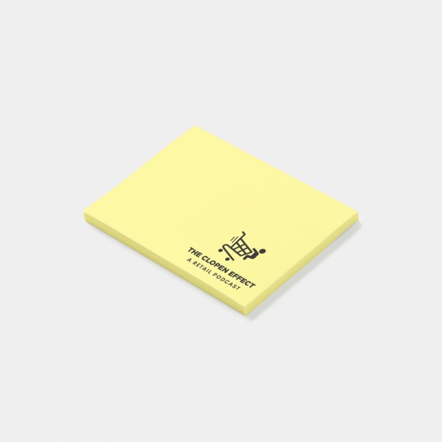 The Clopen Effect - Black Logo Notes Post-it Klebezettel (angewinkelt)