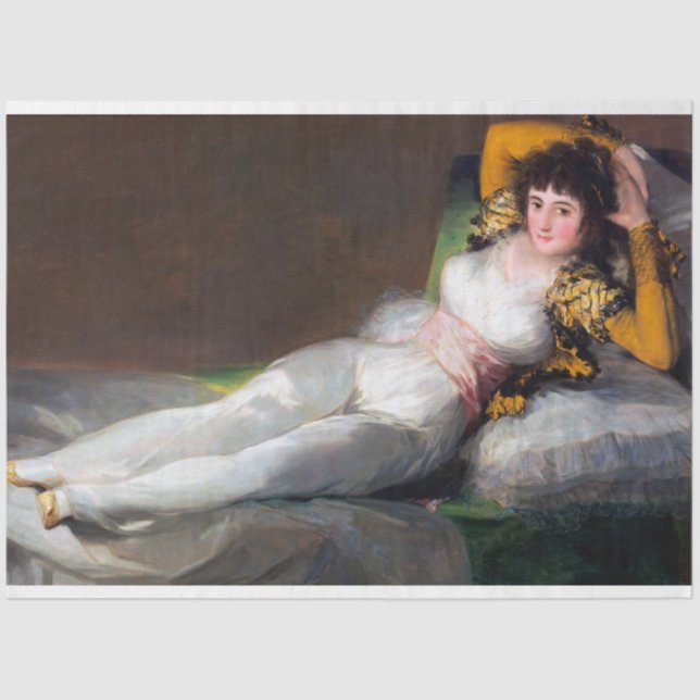 The Clothed Maja, Francisco Goya, 1798-1803 Seidenpapier (Vorderseite)