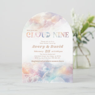 The Cloud Nine Rainbow Flussuchte Cloud Baby Showe Einladung