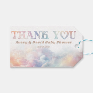 The Cloud Nine Regenbogen flauschige Wolke Baby Sh Geschenkanhänger