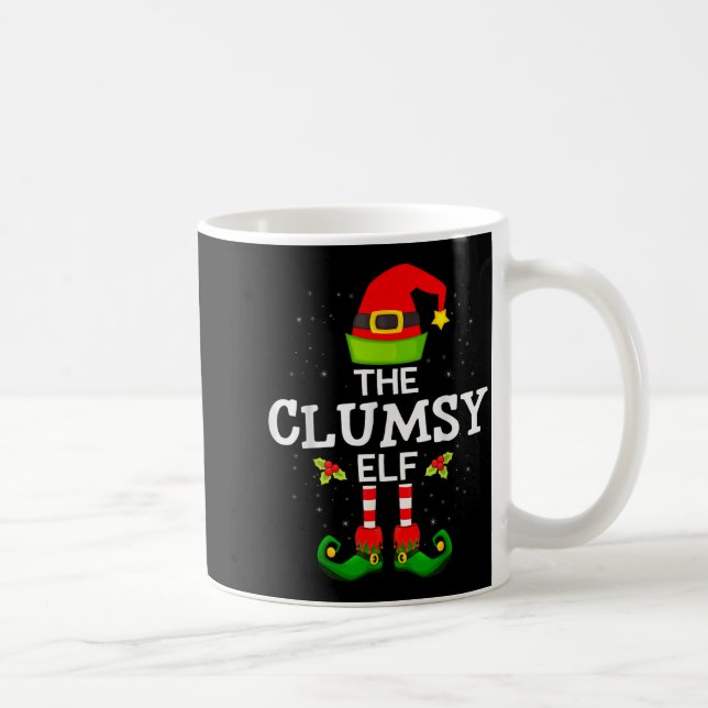 The Clumsy Elf Christmas Family Matching Pajama  Kaffeetasse (Rechts)