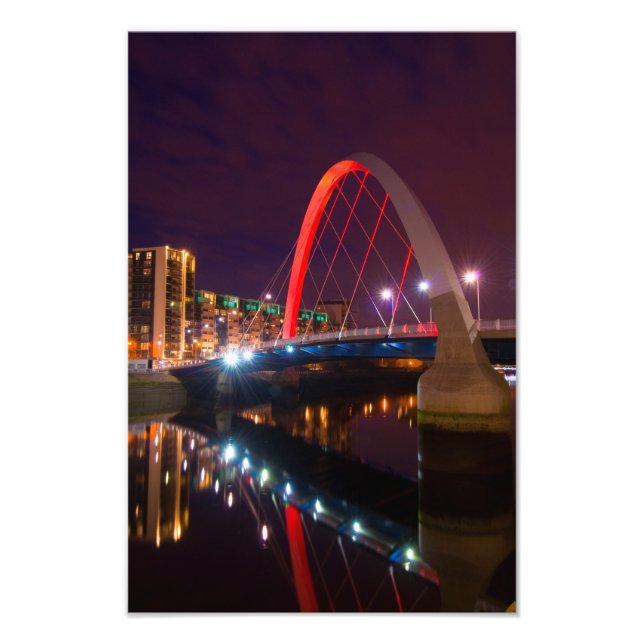 The Clyde Arc, Glasgow, Scotland Foto print (Vorne)