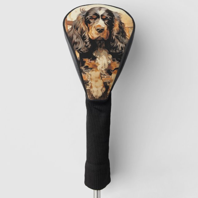 The Cocker Spaniel Dog 001 - Odessa Leyendecker Golf Headcover (Vorderseite)