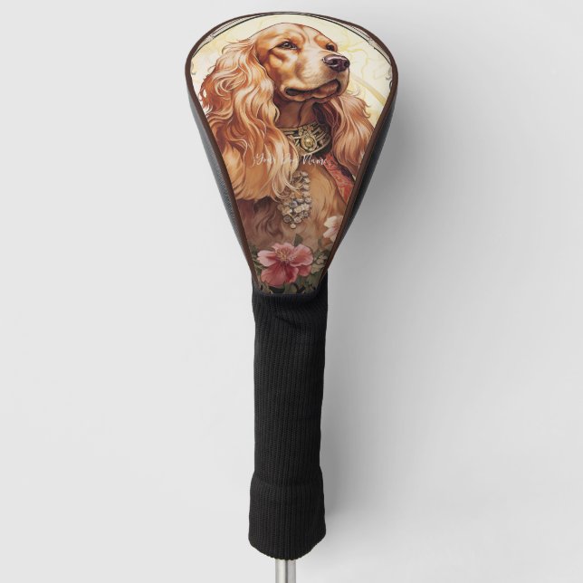 The Cocker Spaniel Dog 003 - Natalia Mucha Golf Headcover (Vorderseite)