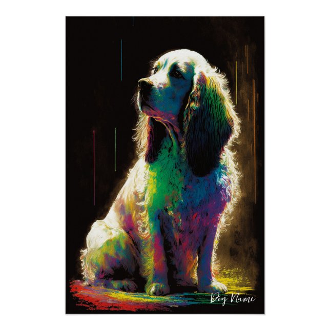 The Cocker Spaniel Dog - Composition 002 Poster (Vorderseite)