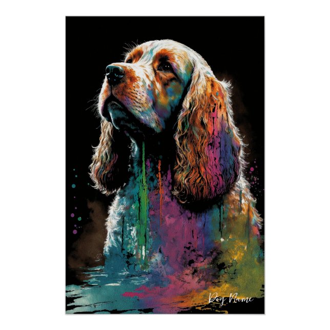 The Cocker Spaniel Dog - Composition 003 Poster (Vorderseite)