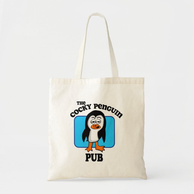 The Cocky Penguin Pub Tragetasche (Vorne)