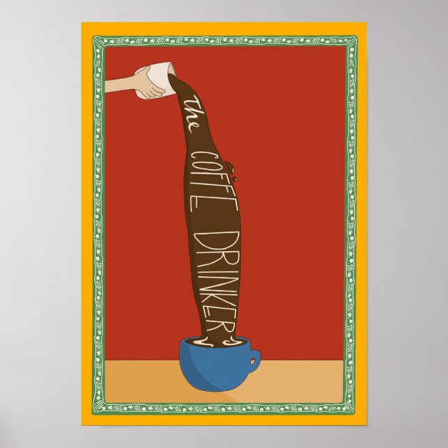 The Coffe Drinker - Illustration Poster (Vorne)