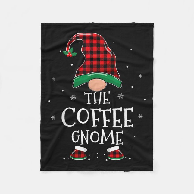 The Coffee Gnome Xmas Family Matching Plaid Christ Fleecedecke (Vorderseite)