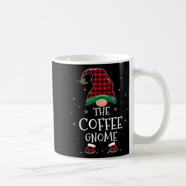 The Coffee Gnome Xmas Family Matching Plaid Christ Kaffeetasse (Rechts)