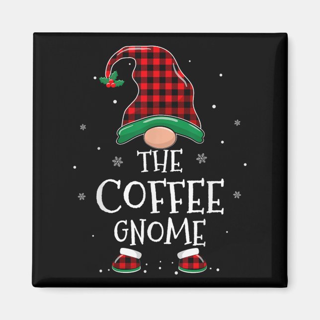 The Coffee Gnome Xmas Family Matching Plaid Christ Magnet (Vorne)