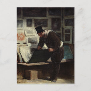 The Collector of Gravings, c.1860-62 Postkarte
