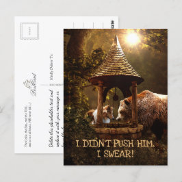 The Collie, the Boy and the Well - Funny Postkarte