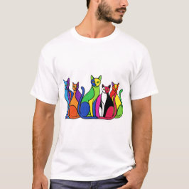 The Colorful Cat Party T-Shirt
