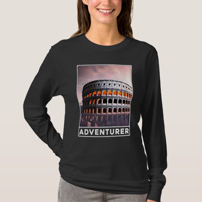 The Colosseum Rome Italy Adventurer T-Shirt (Vorderseite)