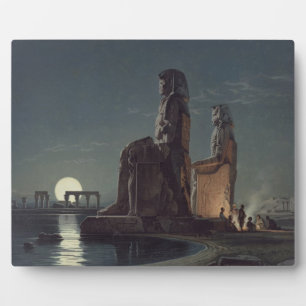 The Colossi of Memnon, Thebes, one of 24 illustrat Fotoplatte