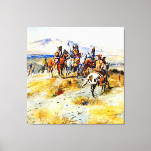 "The Coming of the White Man" von Charles M Russel Leinwanddruck