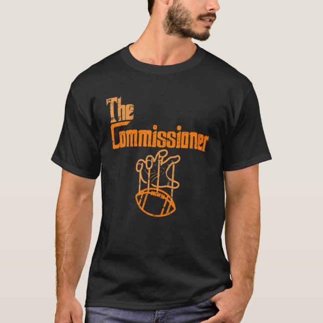 The Commissioner Fantasy Football Commission FFL M T-Shirt (Vorderseite)