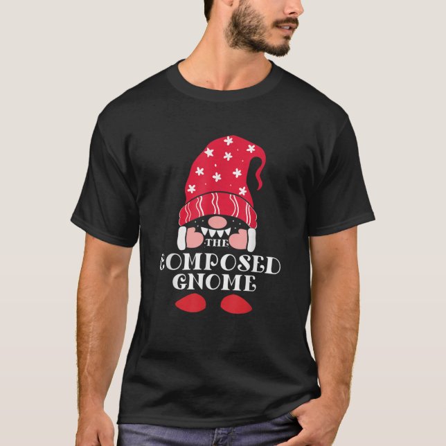 The Composed Christmas Gnome  T-Shirt (Vorderseite)