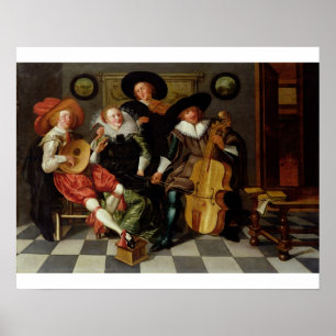 The Concert (oil on panel) Poster