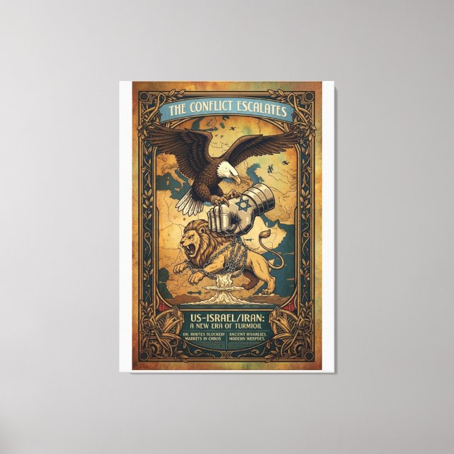 The Conflict Escalates Leinwanddruck (Vorderseite)
