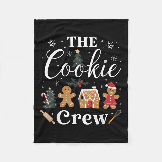 The Cookie Crew Christmas Baking Cookie Lover Kids Fleecedecke (Vorderseite)