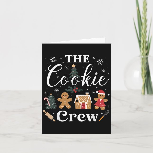The Cookie Crew Christmas Baking Cookie Lover Kids Karte (Vorderseite)
