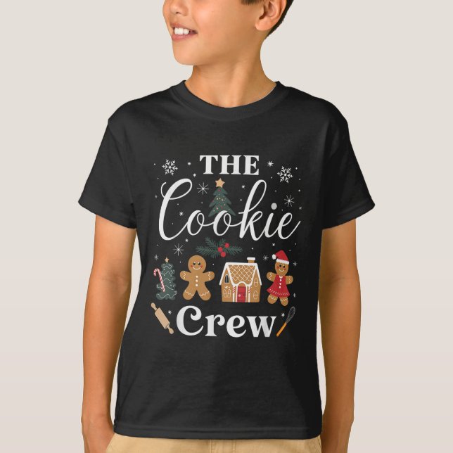 The Cookie Crew Christmas Baking Cookie Lover Kids T-Shirt (Vorderseite)