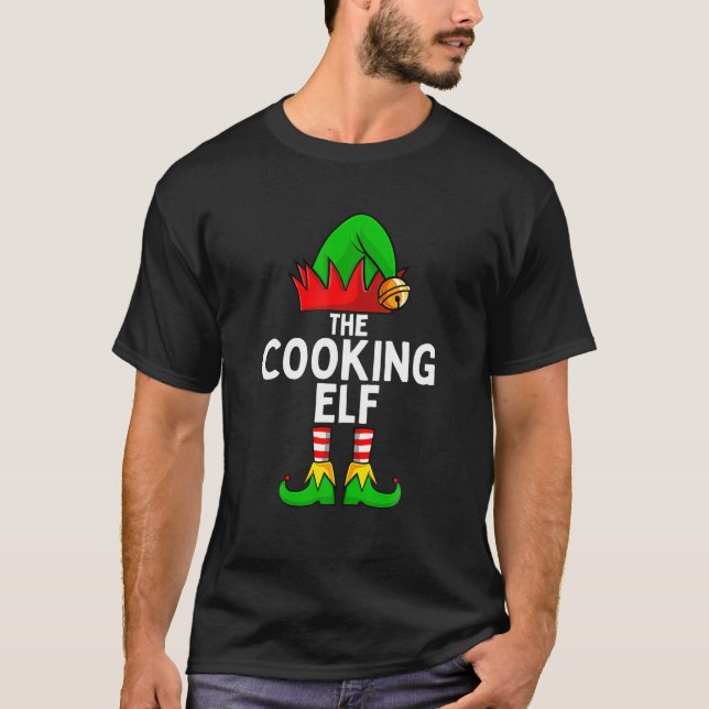 The Cooking Elf Funny Christmas Matching Family T-Shirt (Vorderseite)