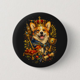 The Corgi King Button