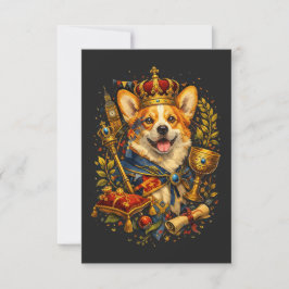 The Corgi King Dankeskarte