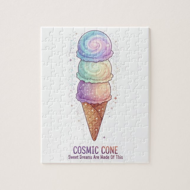 The Cosmic Cone | Galaxy Ice Cream Puzzle (Vertikal)