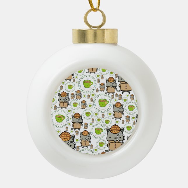 The Cosy Mystery Book Club Keramik Kugel-Ornament (Vorderseite)