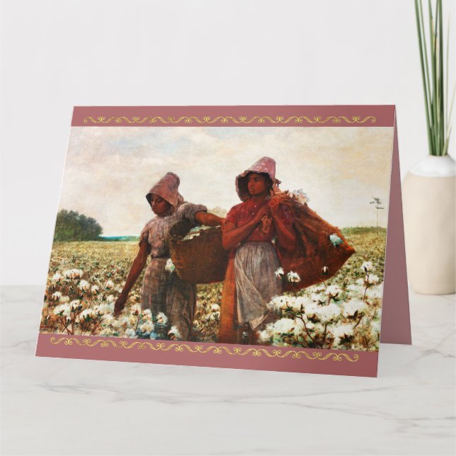 The Cotton Pickers von Winslow Homer Karte (Vorderseite)